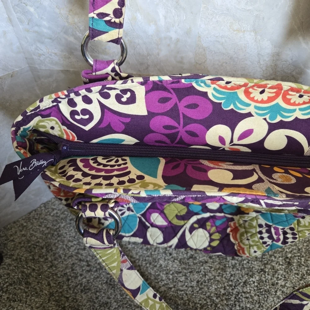 Vera Bradley Purple and Multicolor Shoulder Bag - Picture 5 of 8